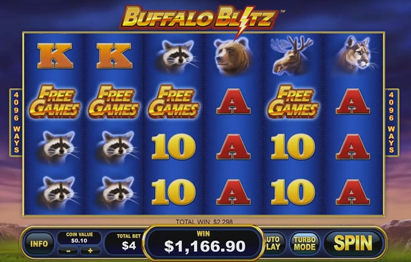 Онлайн-слот Playtech Buffalo Blitz, скриншот 3